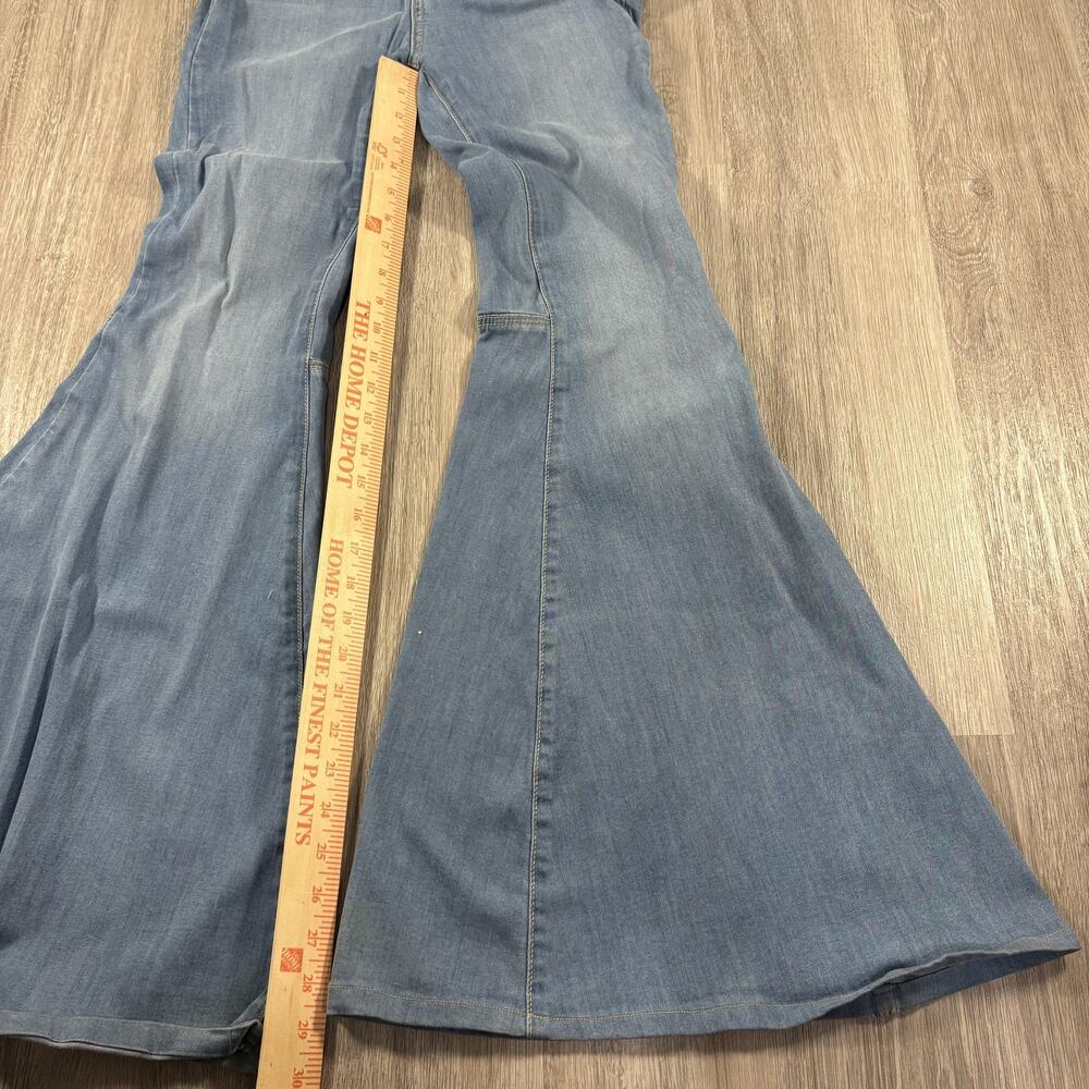 Free People Women's Just Float On Flare Jeans High Rise Blue Boho 70s W25R - Picture 5 of 7